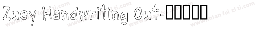 Zuey Handwriting Out字体转换